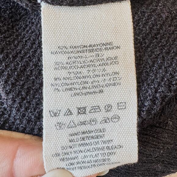 Free People Black Criss Cross Lightweight Tunic Sweater, Women's Size X-Small - Picture 7 of 10